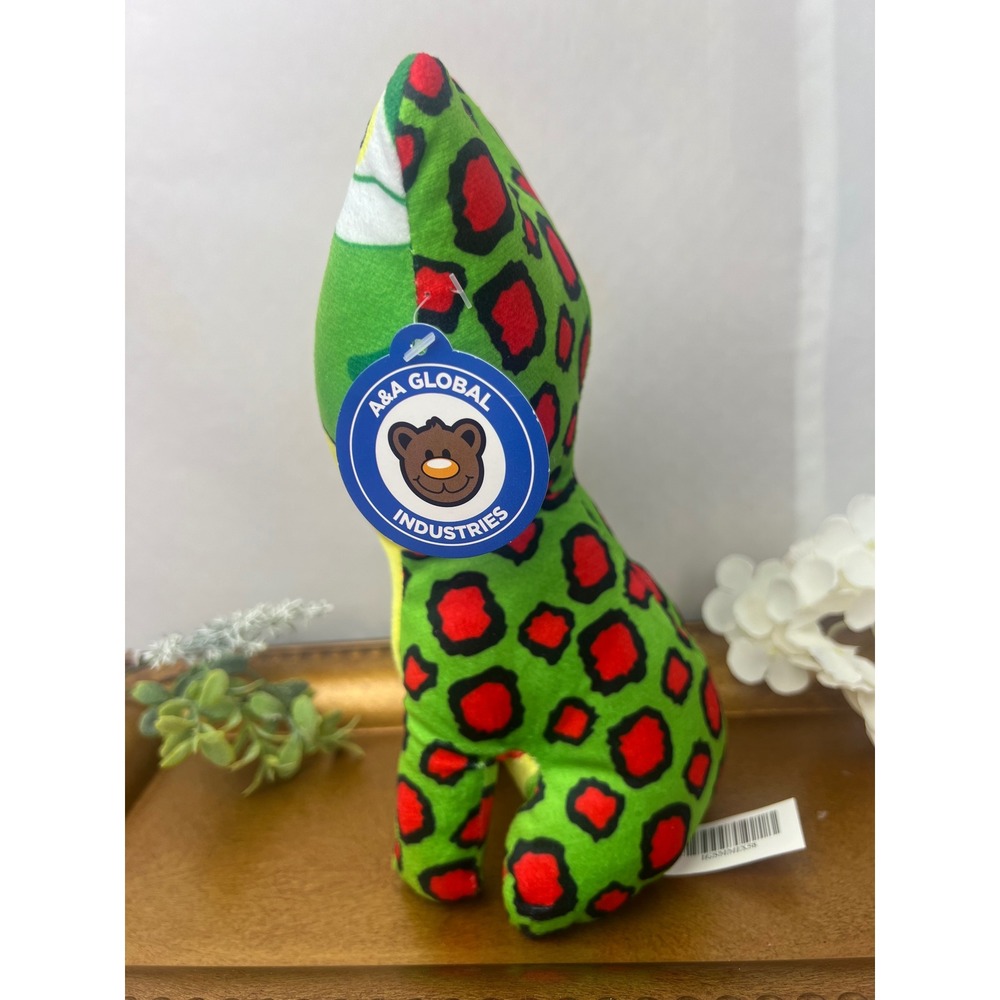 A&A Global Industries Green Red Spotted Frog Plush Stuffed Animal 1GSMMIX58 NEW - Picture 2 of 9